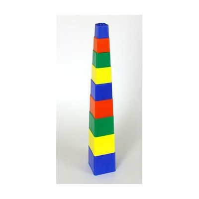 Stohovací kubus pyramida - hranatá