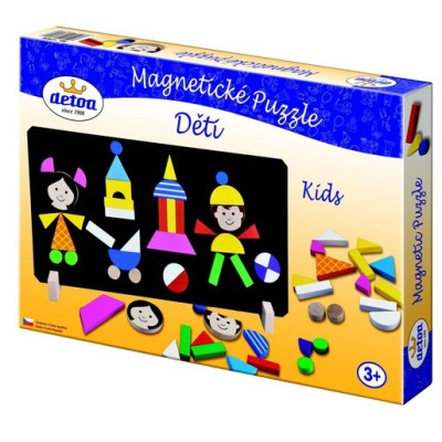 Magnetické puzzle Děti - dřevěné
