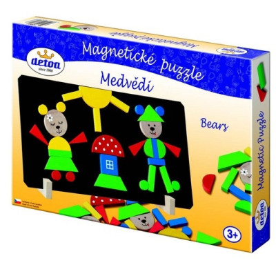 Magnetické puzzle Medvědi - dřevěné