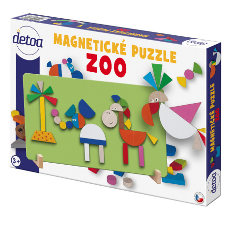 Magnetické puzzle Zoo - dřevěné